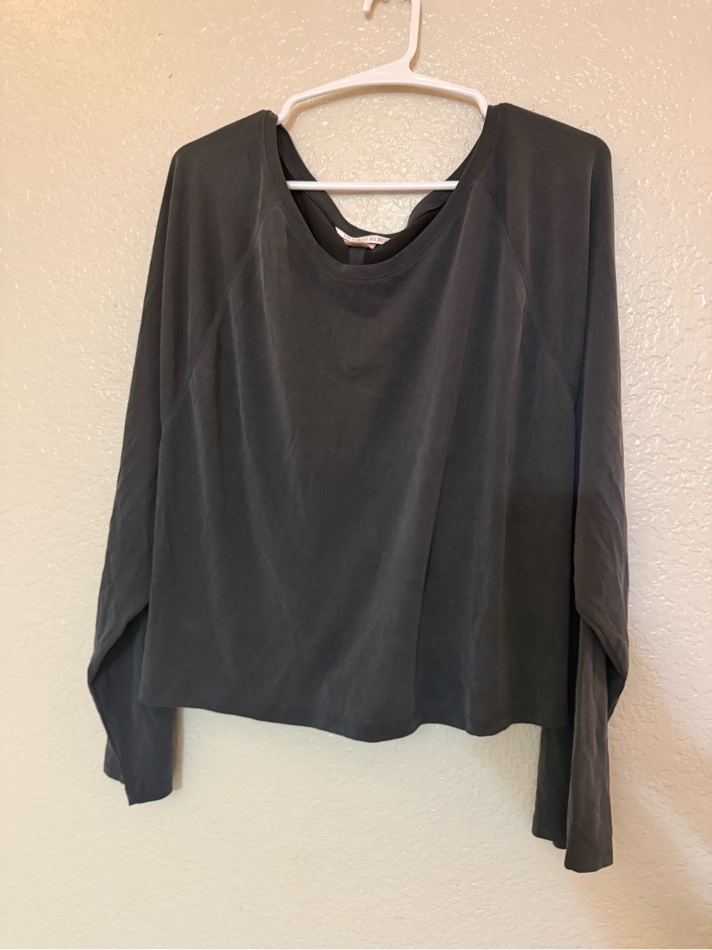 Victoria's Secret Charcoal Long-Sleeve Crewneck Sweatshirt